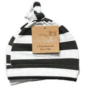 Wholesale - Sodorable 2 PC KNOT HATS - IVORY WITH GRAY STRIPES 0-3 M C/P 36, UPC: 027467463469